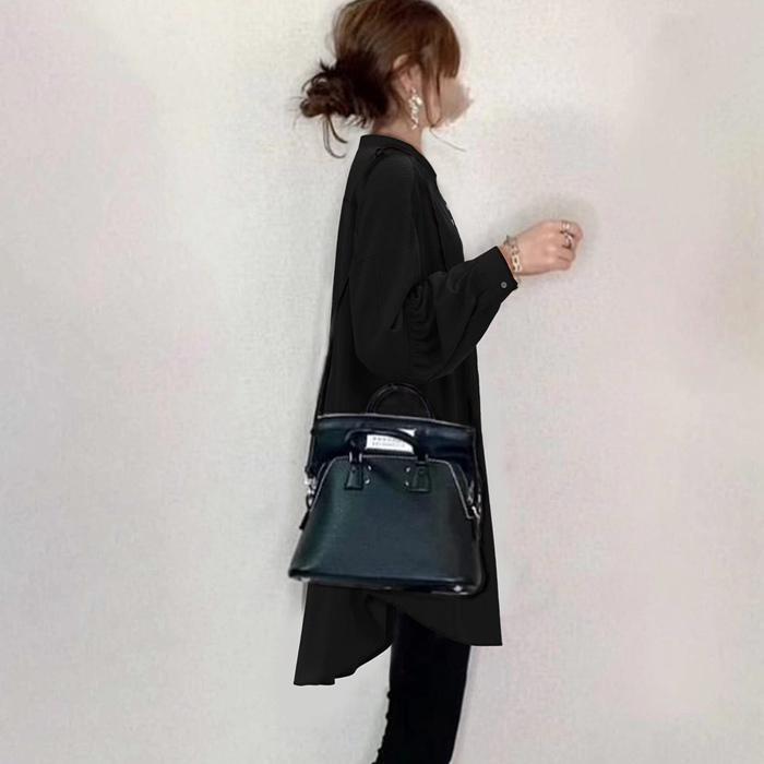 ブラウス レディース 長袖 パフスリーブ フリルブラウス Vネック 裾アシンメト20代 体型カ カジュアル 通学 40代 30代 