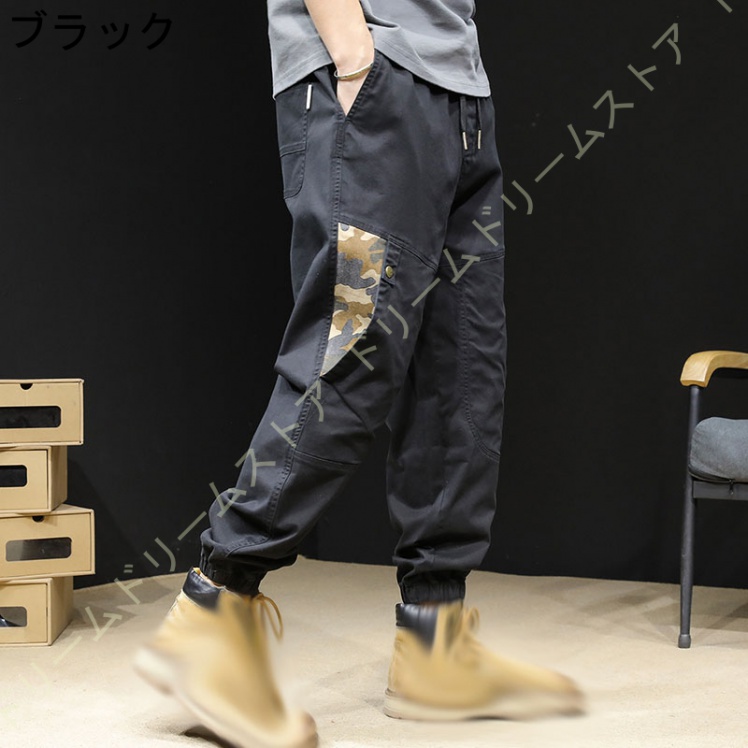 大きいサイズ メンズ パンツ カーゴパンツ ワイド ゆったり ズボン ワーク イージーパンツ 作業服 ワークパンツ 黒 作業着 大きいサイズ ミリタリーパンツ 