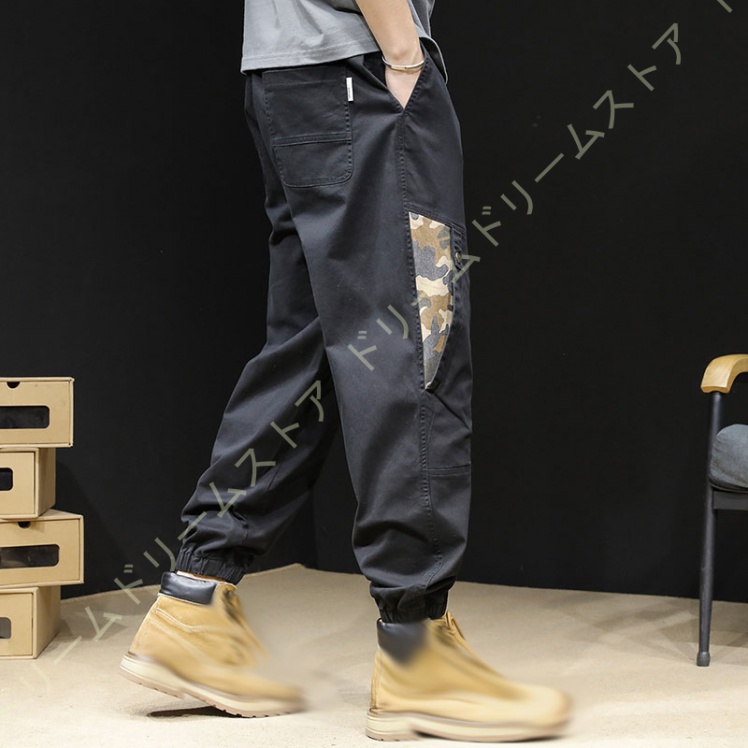 大きいサイズ メンズ パンツ カーゴパンツ ワイド ゆったり ズボン ワーク イージーパンツ 作業服 ワークパンツ 黒 作業着 大きいサイズ ミリタリーパンツ 