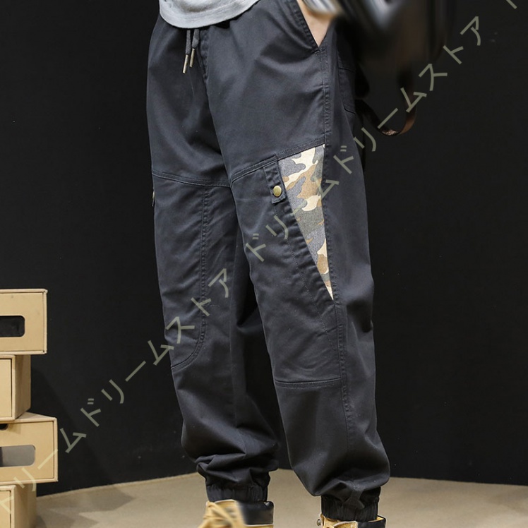 大きいサイズ メンズ パンツ カーゴパンツ ワイド ゆったり ズボン ワーク イージーパンツ 作業服 ワークパンツ 黒 作業着 大きいサイズ ミリタリーパンツ 