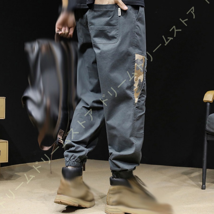 大きいサイズ メンズ パンツ カーゴパンツ ワイド ゆったり ズボン ワーク イージーパンツ 作業服 ワークパンツ 黒 作業着 大きいサイズ ミリタリーパンツ 