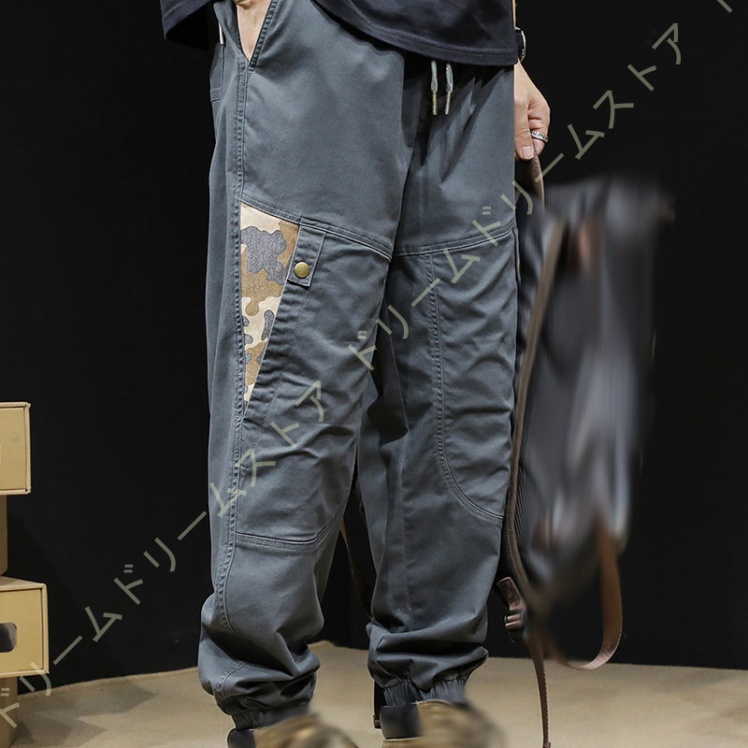 大きいサイズ メンズ パンツ カーゴパンツ ワイド ゆったり ズボン ワーク イージーパンツ 作業服 ワークパンツ 黒 作業着 大きいサイズ ミリタリーパンツ 