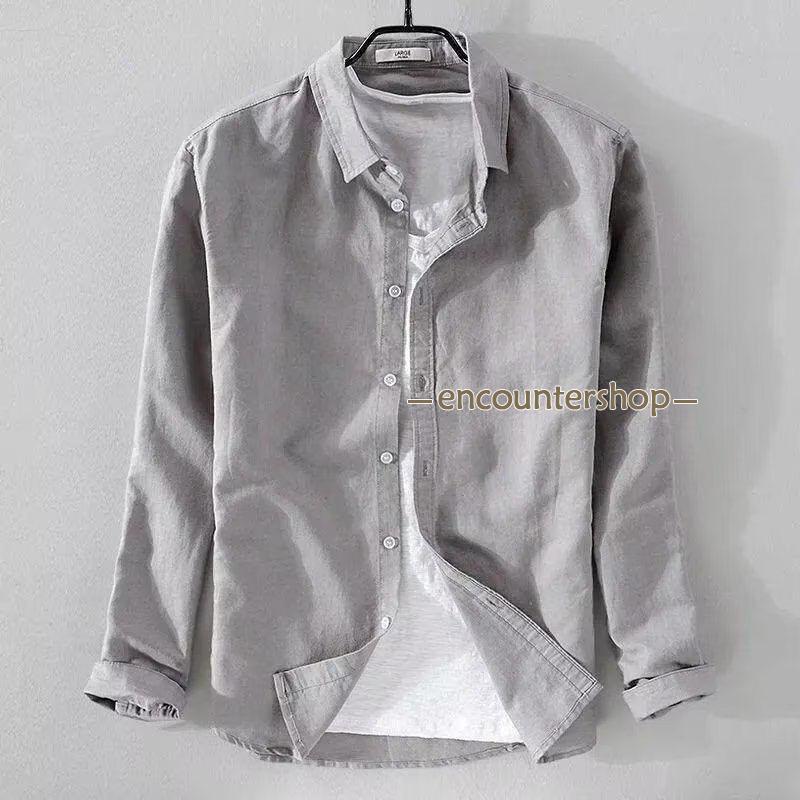 シャツ メンズ 長袖シャツ リネン風 カジュアル トップス ビジネス 開襟シャツ ボタンシャツ 秋服 春 スリム 大きいサイズ 秋 紳士 おしゃれ 