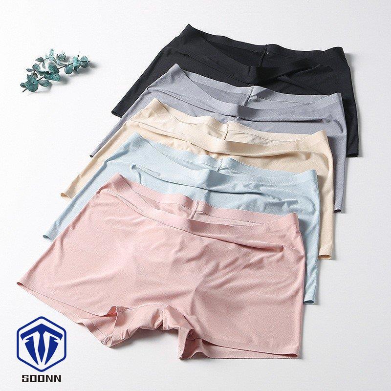 ショーツ レディース 下着 インナー パンツ ボーイレッグ ボクシンプル 一分丈 軽量 無地 シームレス 