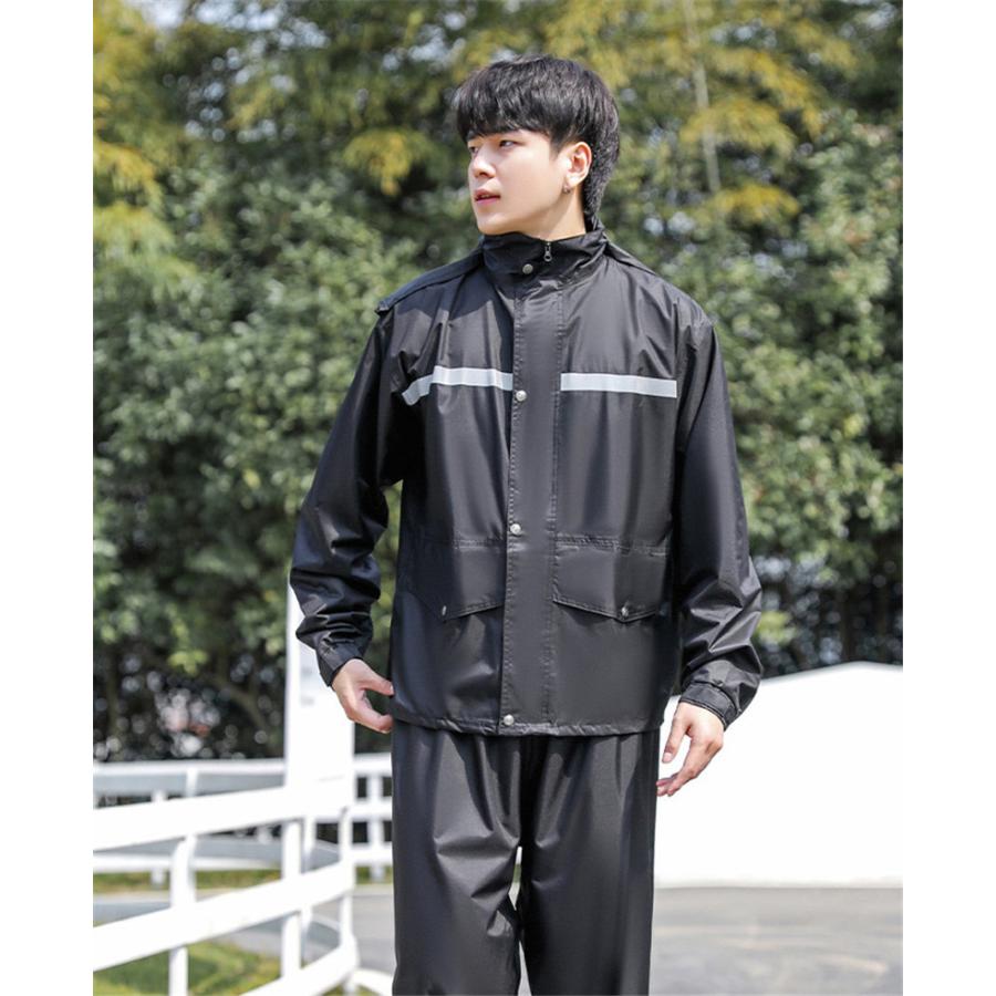 レインコート レディース メンズ 自転車 ロング丈 セパレート 梅雨対策 通勤 濡れ防止 リュック対応 雨合羽 男女兼用 無地 雨具 レインウエア 通学 