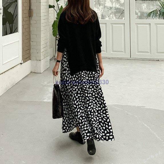 ワンピース レディース 40代 ワンピース 春秋 きれいめ 30代 2色 Aライン おしゃれ 50代 大人 ロングワンピース長袖 着痩せ 