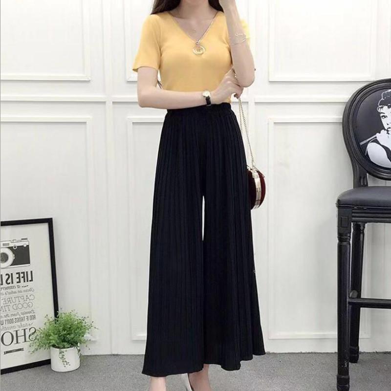 ガウチョパンツ レディース ワイドパンツ 透け感 薄手 シフォン プリーツ ウエストゴム ロング ビーチウェア 春夏 おしゃれ リゾート ハイウエスト 海 