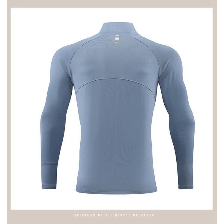 長袖Tシャツ メンズ 長袖 Tシャツ ファスナー ボトルネック ストレッチ シンプル 無地 カジュアル 速乾性 トップス 弾力性 通気性 