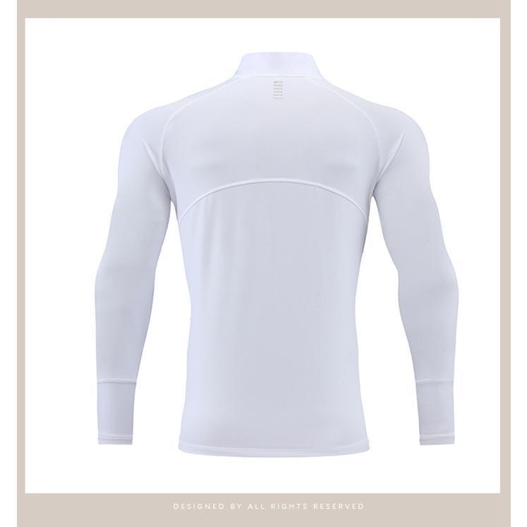 長袖Tシャツ メンズ 長袖 Tシャツ ファスナー ボトルネック ストレッチ シンプル 無地 カジュアル 速乾性 トップス 弾力性 通気性 
