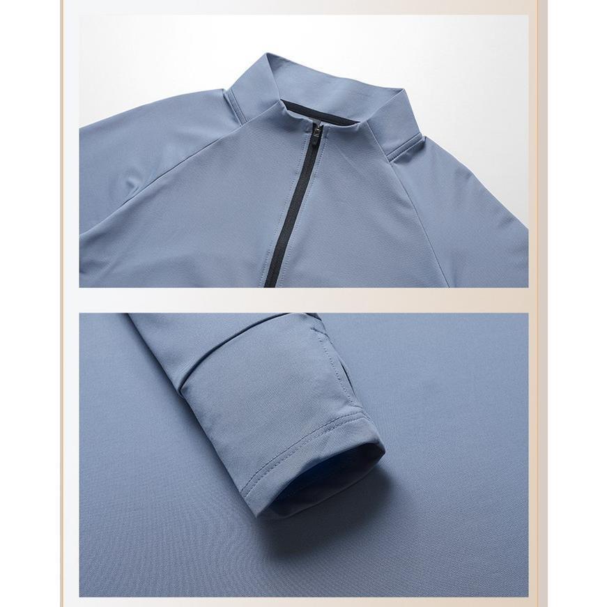 長袖Tシャツ メンズ 長袖 Tシャツ ファスナー ボトルネック ストレッチ シンプル 無地 カジュアル 速乾性 トップス 弾力性 通気性 