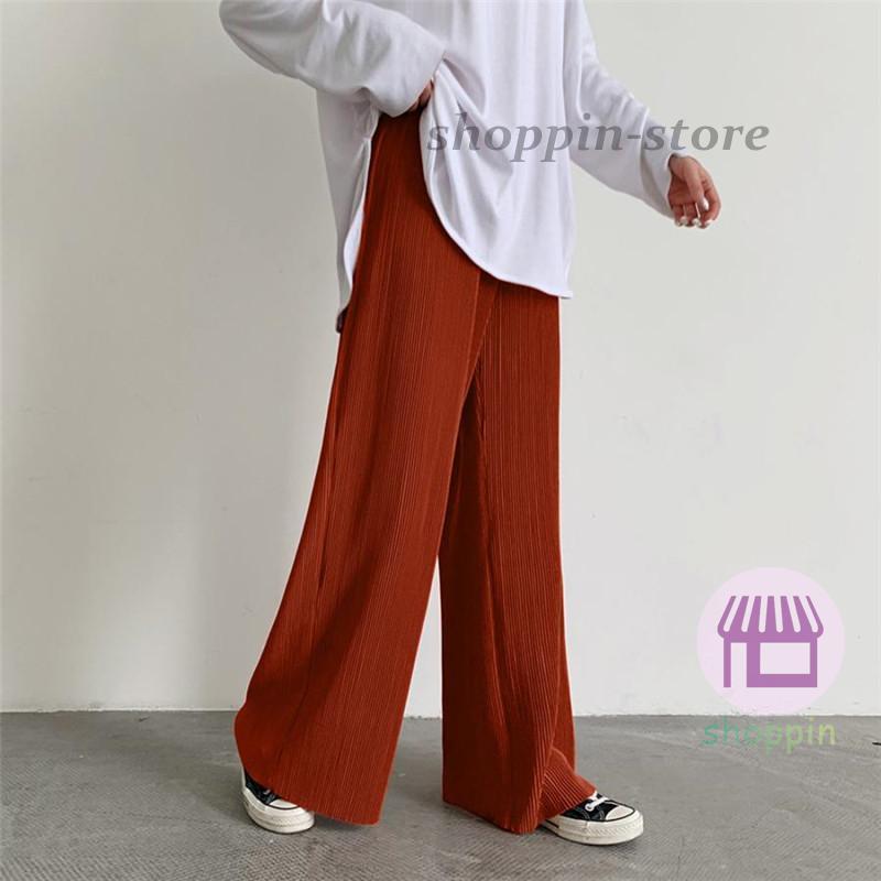 ワイドパンツ レディース プリーツパンツ スカート風 ロング丈 セルフカット ゆったり ルームウエア 。 バギーパンツ カジュアル リラックス 無地 