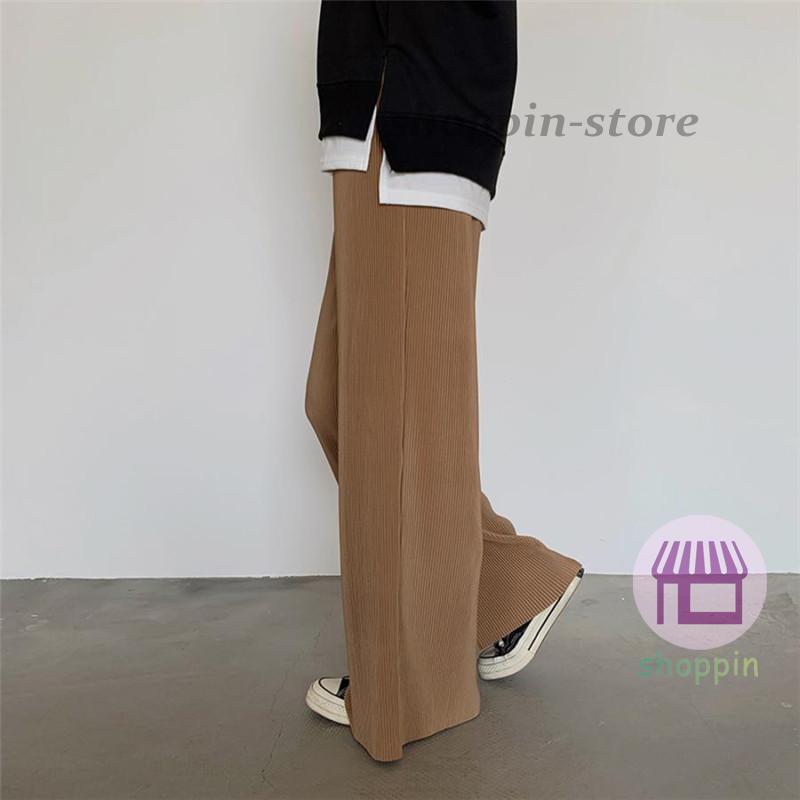 ワイドパンツ レディース プリーツパンツ スカート風 ロング丈 セルフカット ゆったり ルームウエア 。 バギーパンツ カジュアル リラックス 無地 