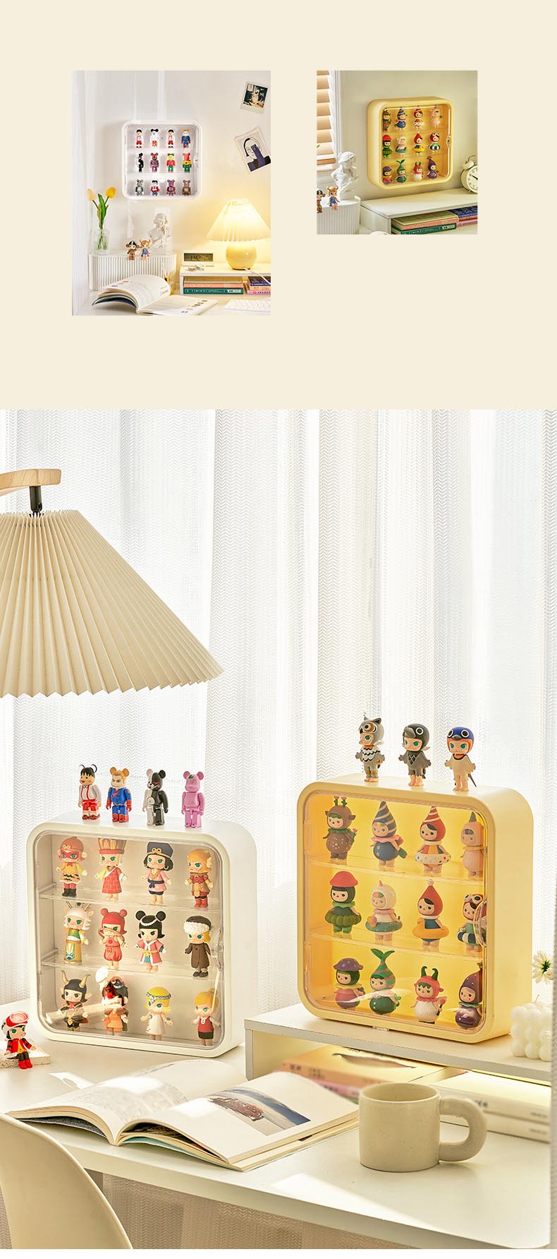 壁掛け コレクションケース 3段 フィギュアケース 収納 おしゃれ 粘着式 コレクションボックス クリアケース 展 透明 コレクションラック 取り付け 