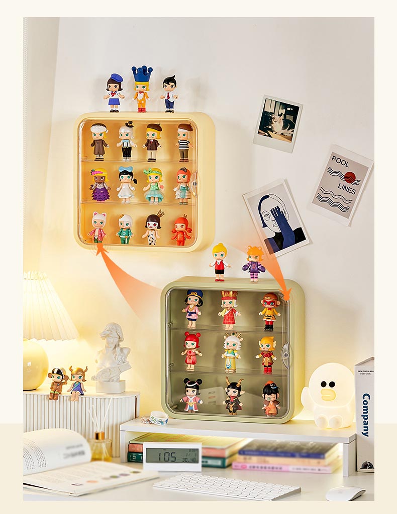 壁掛け コレクションケース 3段 フィギュアケース 収納 おしゃれ 粘着式 コレクションボックス クリアケース 展 透明 コレクションラック 取り付け 