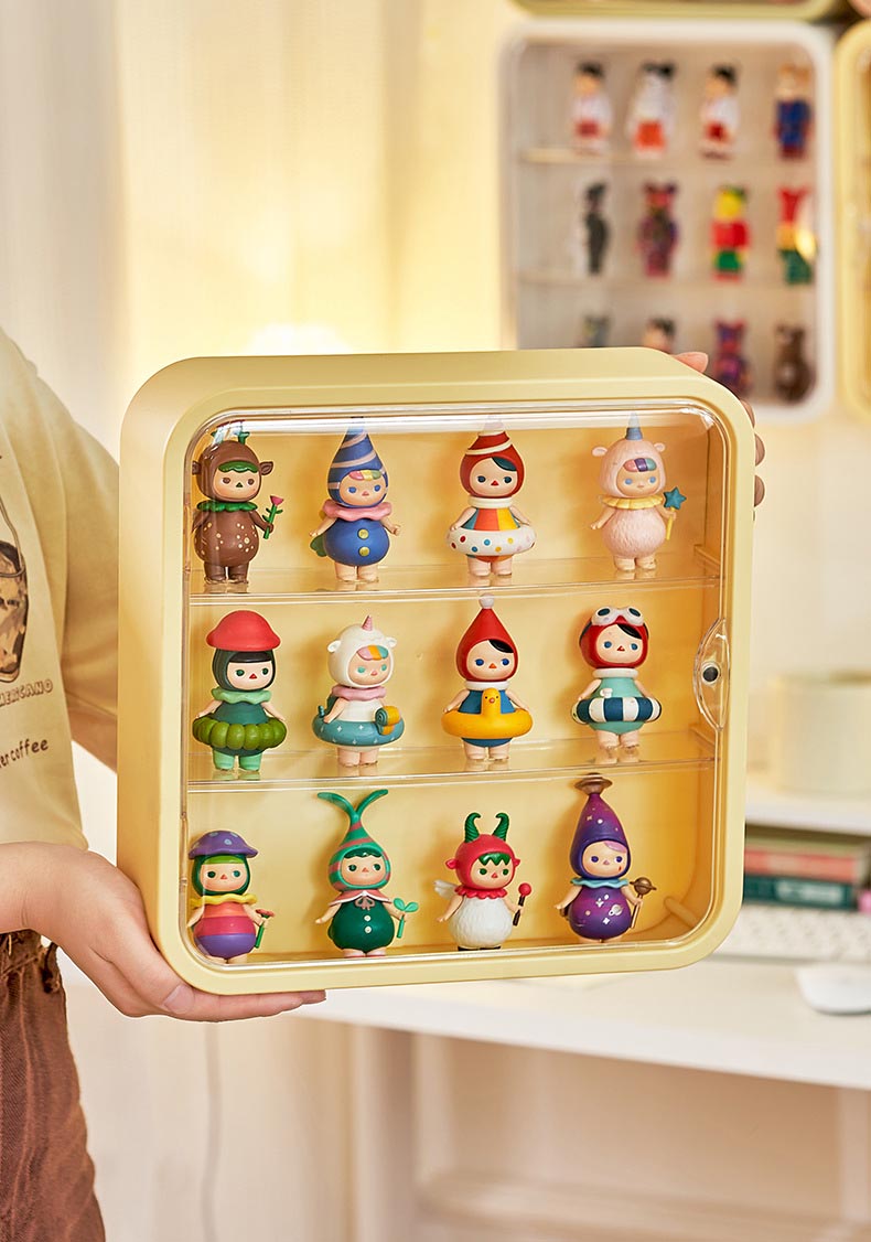 壁掛け コレクションケース 3段 フィギュアケース 収納 おしゃれ 粘着式 コレクションボックス クリアケース 展 透明 コレクションラック 取り付け 