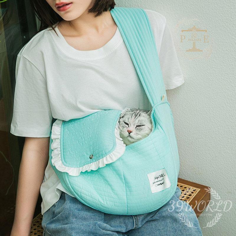 犬 スリング ペットスリング 猫 抱っこ紐 抱っこひも お散歩 キャリーバッグ ドッグスリング ポケット付き 無地 持ち運び 飛び出し防止 お出掛け 小型犬 