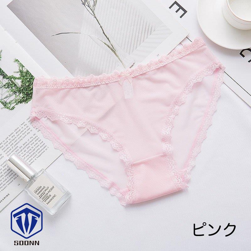 ショーツ パンティ 下着 レディース 女性用 ローライズ 黒 レース メッシュ 赤 リボン付き スタンダード ヘビロテ 白 定番 ピンク 通気性 透け 