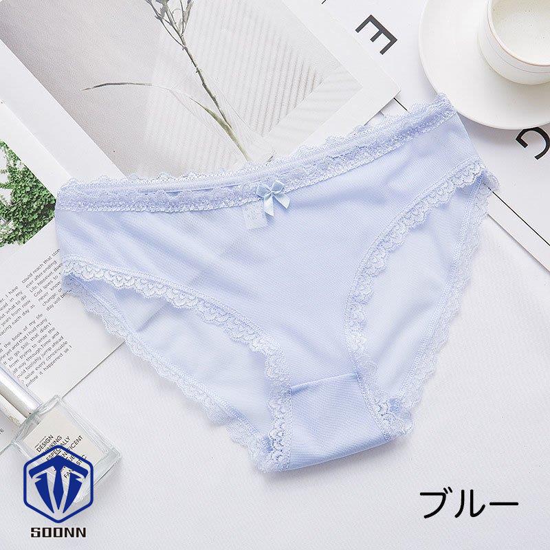 ショーツ パンティ 下着 レディース 女性用 ローライズ 黒 レース メッシュ 赤 リボン付き スタンダード ヘビロテ 白 定番 ピンク 通気性 透け 