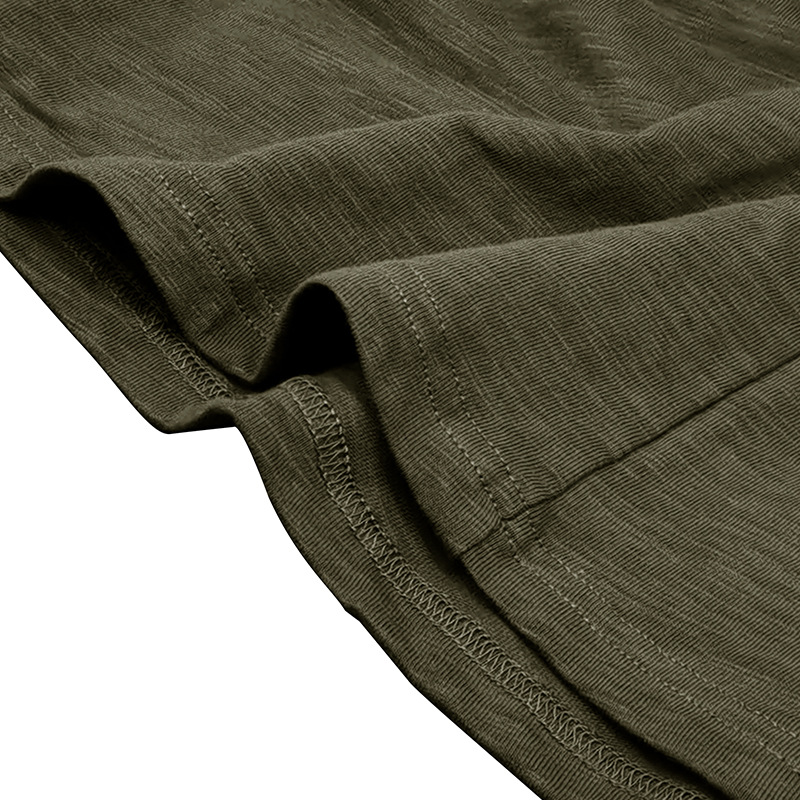 Tシャツ メンズ ヘンリーネックTシャツ ロングT 長袖 竹綿 トップス 通気 ヘンリーネック インナー 長袖Tシャツ 天然素材 欧米サイズ 大きいサイズ 