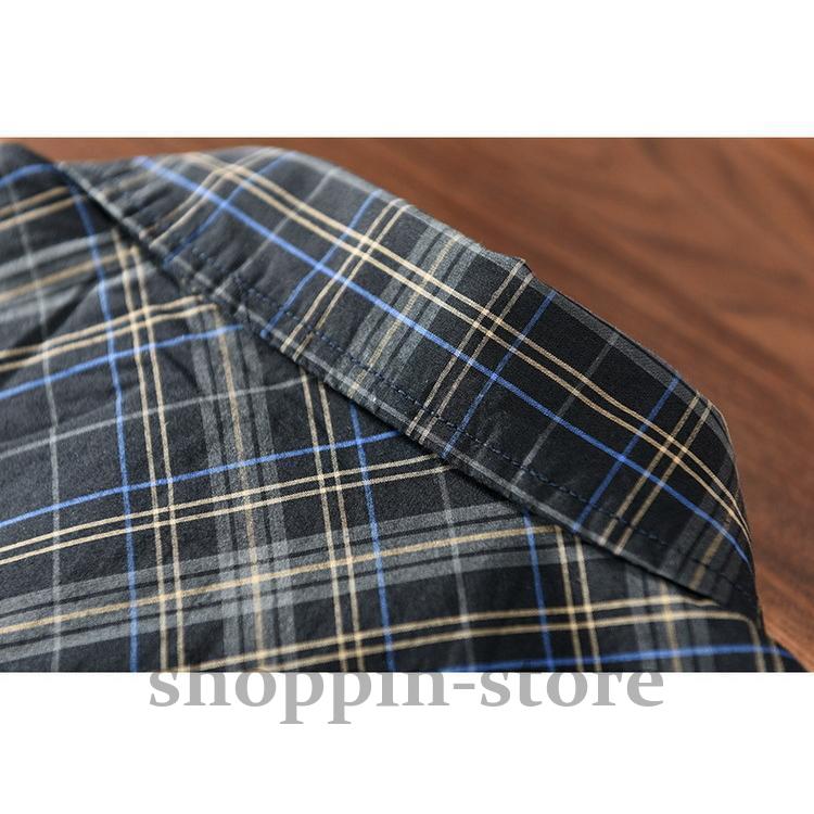 シャツ メンズ ミリタリーシャツ カジュアルシャツ チェック柄 100%綿 ファッション トップス 春 春 長袖 秋 