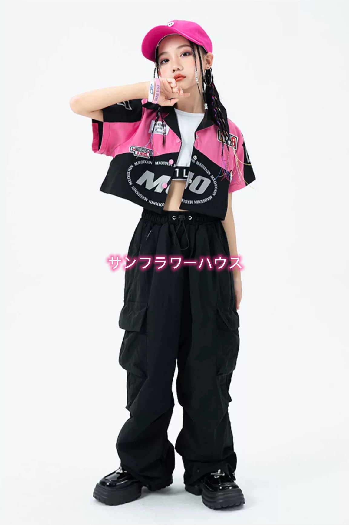 キッズダンス衣装 セットアップ 子供ダンス 衣装 ヒップホップ キッズ 発表会 練習着 演出服 応援団 ジュニア 演奏会 ジャズダンス 団体服 ダンス 