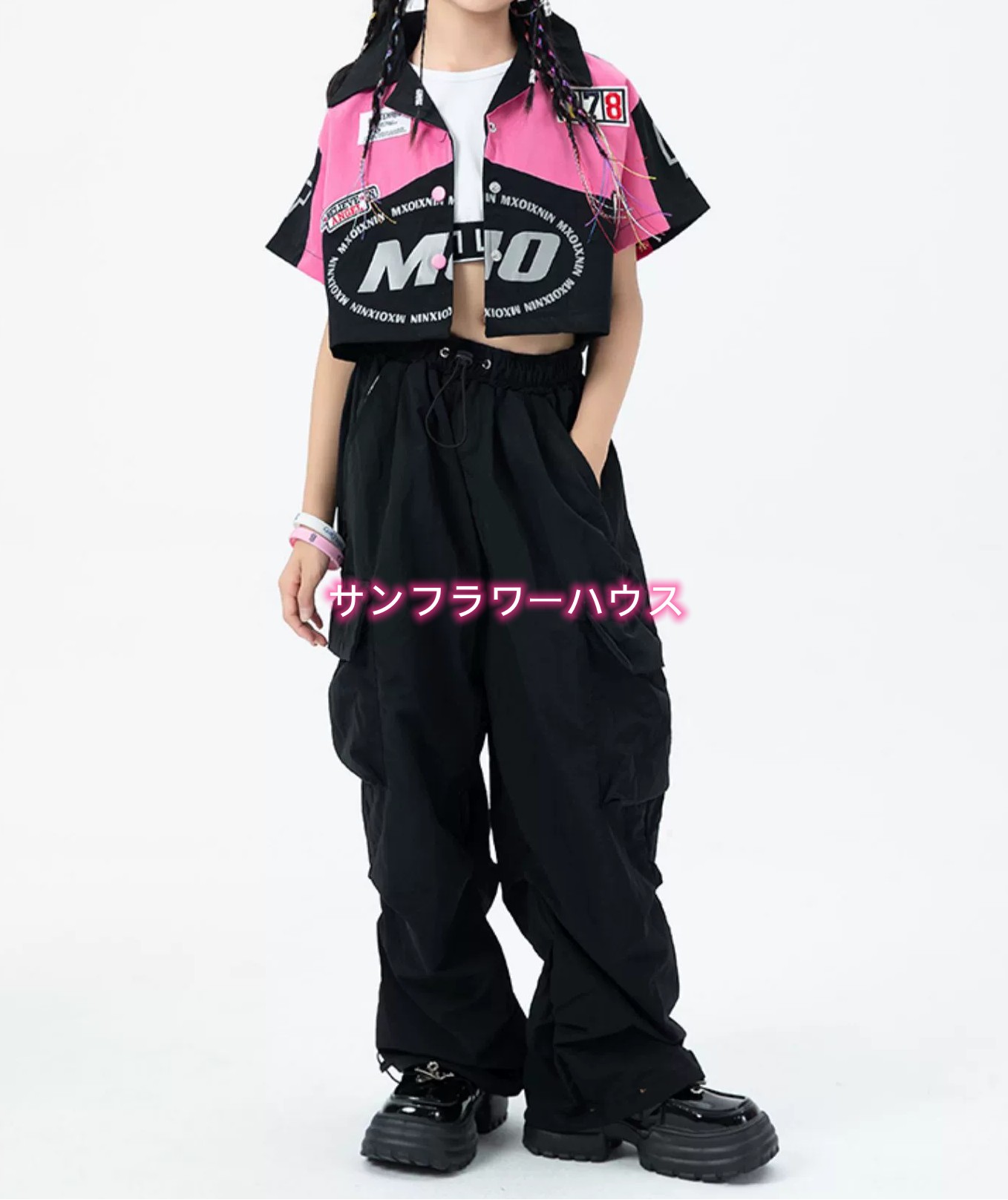 キッズダンス衣装 セットアップ 子供ダンス 衣装 ヒップホップ キッズ 発表会 練習着 演出服 応援団 ジュニア 演奏会 ジャズダンス 団体服 ダンス 
