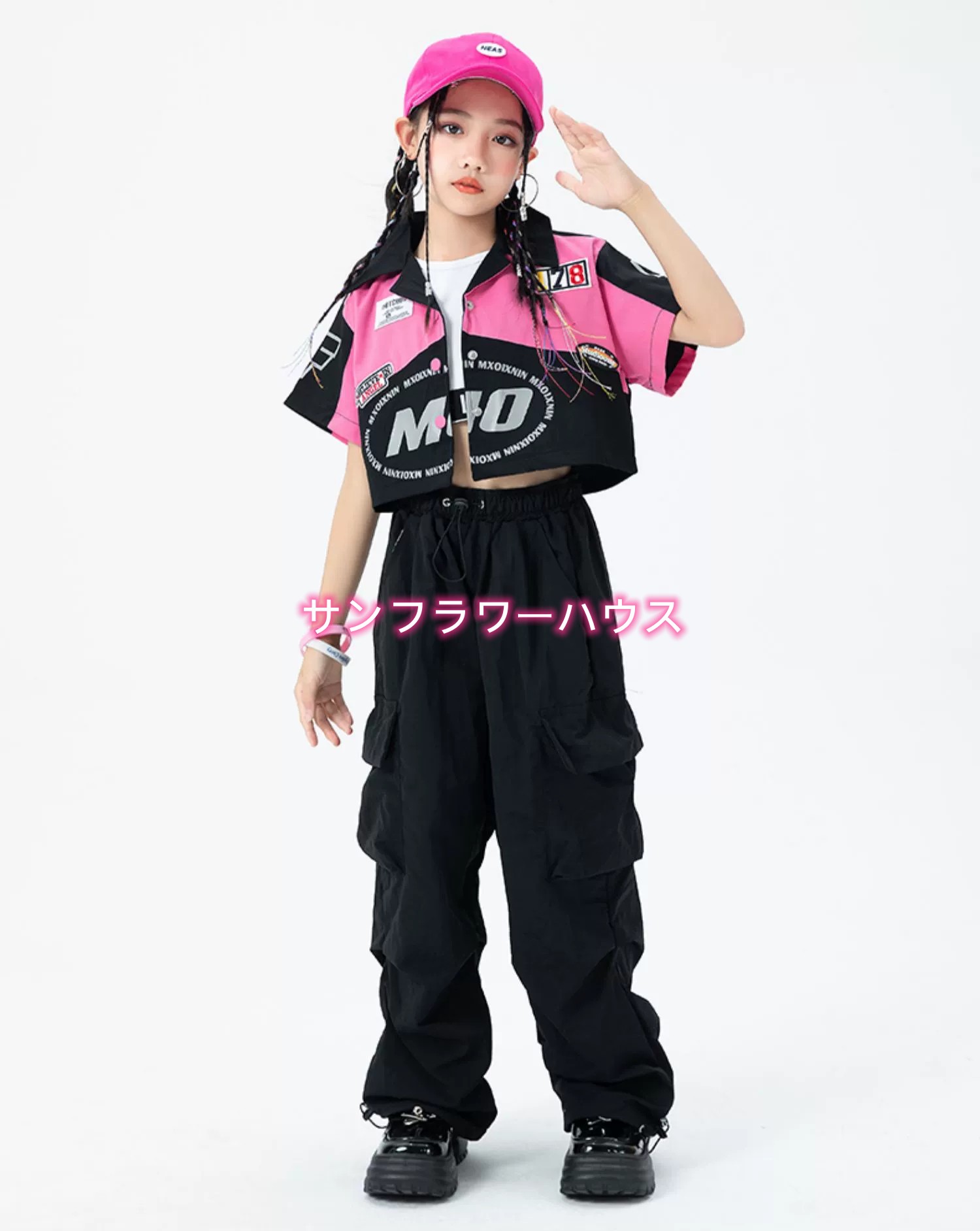 キッズダンス衣装 セットアップ 子供ダンス 衣装 ヒップホップ キッズ 発表会 練習着 演出服 応援団 ジュニア 演奏会 ジャズダンス 団体服 ダンス 