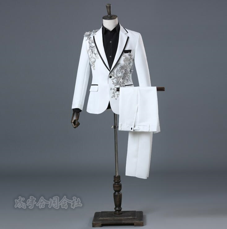 司会者フォーマルスーツ スーツセット 男性 ジャズダンス衣装 ステージ衣装 演出服 パーティー パンツ イベント ジャケット 