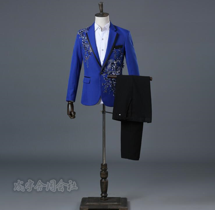 司会者フォーマルスーツ スーツセット 男性 ジャズダンス衣装 ステージ衣装 演出服 パーティー パンツ イベント ジャケット 