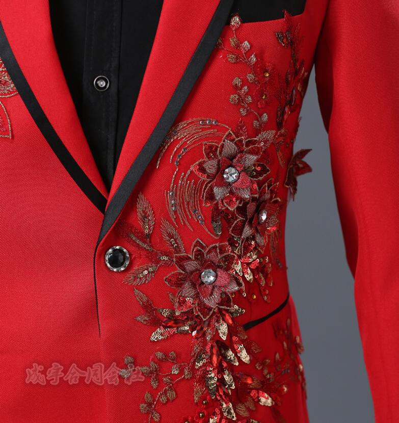 司会者フォーマルスーツ スーツセット 男性 ジャズダンス衣装 ステージ衣装 演出服 パーティー パンツ イベント ジャケット 