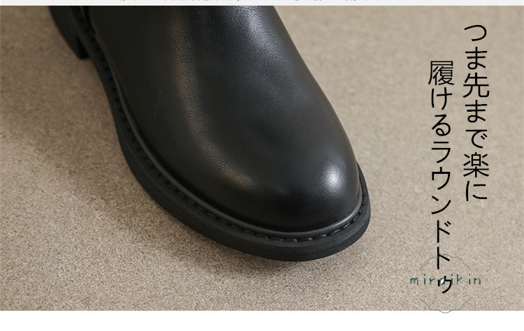 22.5CM-26.5CMロングブーツ レディース ジップ靴 ジョッキーブーツ バックジップ ラウンドトゥ 秋冬  防滑 履きやすい ア 長靴 厚底 歩きやすい 