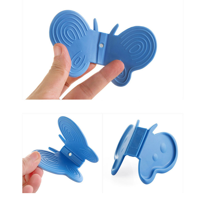 鍋つかみ シリコン 耐熱 鍋料理 電子レンジ オーブンレンジ 便利 マグネット 両手鍋 2個セット蝶型 グリル 