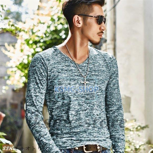 長袖Tシャツ メンズ クルーネック 長袖 カジュアルTシャツ Tシャツ 花柄 細身 カジュアル サマー インナー 夏 お兄系 