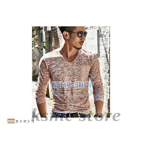 長袖Tシャツ メンズ クルーネック 長袖 カジュアルTシャツ Tシャツ 花柄 細身 カジュアル サマー インナー 夏 お兄系 