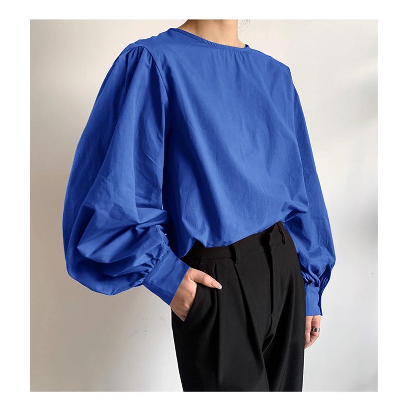 ブラウス トップス 無地 レディース 長袖 ゆったり きれいめ オシャレ エレ上品 新作 オフィス 韓国ファッション きれい 
