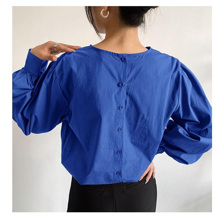 ブラウス トップス 無地 レディース 長袖 ゆったり きれいめ オシャレ エレ上品 新作 オフィス 韓国ファッション きれい 