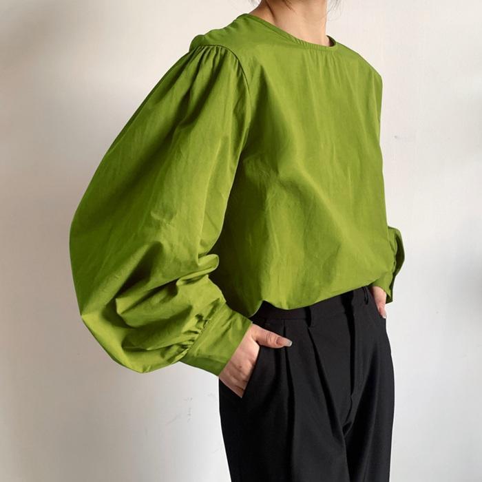 ブラウス トップス 無地 レディース 長袖 ゆったり きれいめ オシャレ エレ上品 新作 オフィス 韓国ファッション きれい 