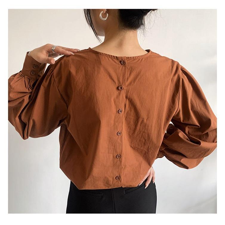 ブラウス トップス 無地 レディース 長袖 ゆったり きれいめ オシャレ エレ上品 新作 オフィス 韓国ファッション きれい 