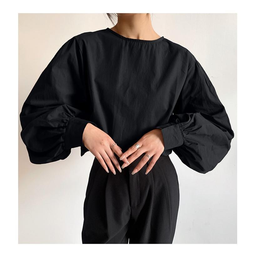 ブラウス トップス 無地 レディース 長袖 ゆったり きれいめ オシャレ エレ上品 新作 オフィス 韓国ファッション きれい 