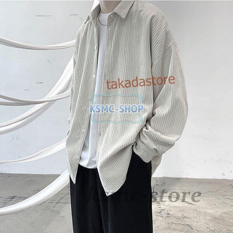 コーデュロイシャツ メンズ カジュアルシャツ コーデュロイ 長袖シャツ 無地 メンズファッション シャツ ゆったり 開襟シャツ トップス おしゃれ 春秋 