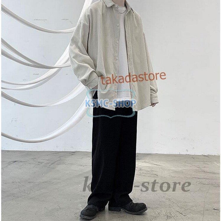 コーデュロイシャツ メンズ カジュアルシャツ コーデュロイ 長袖シャツ 無地 メンズファッション シャツ ゆったり 開襟シャツ トップス おしゃれ 春秋 