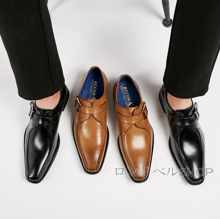 ビジネスメンズ 。 革靴 ストレートチップ 内羽根 幅広 父の日 紐なし 結婚式 身長UP スリッポン ヒール3CM プレゼント 仕事靴 紳士靴 