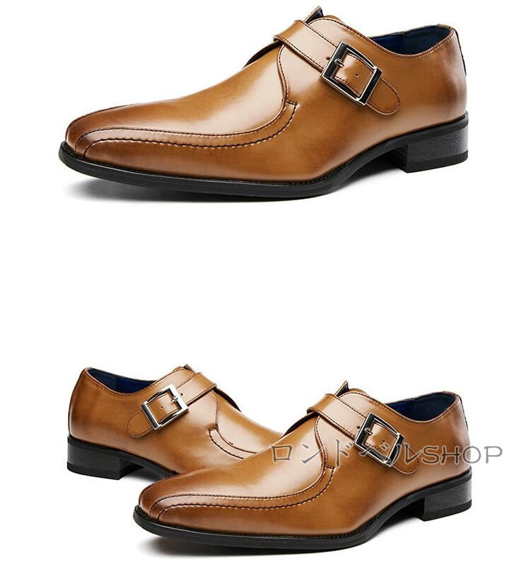 ビジネスメンズ 。 革靴 ストレートチップ 内羽根 幅広 父の日 紐なし 結婚式 身長UP スリッポン ヒール3CM プレゼント 仕事靴 紳士靴 