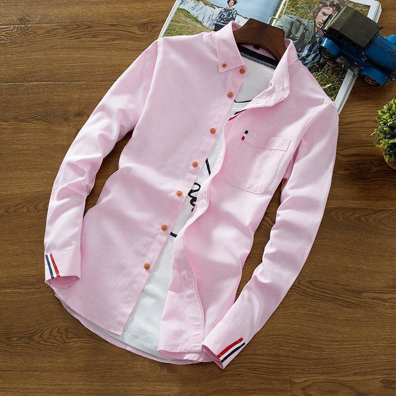 シャツ メンズ 長袖 白 スリム ボタンダウン スリム 着痩せ トップス 大きいサイズ 秋 シンプル 無地 トリコロール 切り替え 