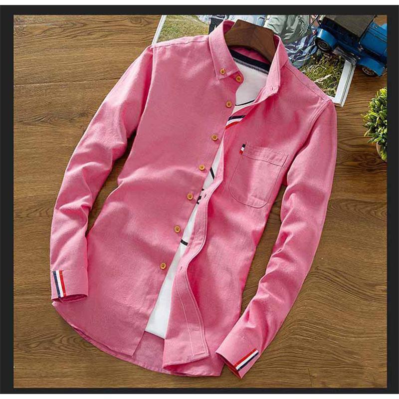 シャツ メンズ 長袖 白 スリム ボタンダウン スリム 着痩せ トップス 大きいサイズ 秋 シンプル 無地 トリコロール 切り替え 