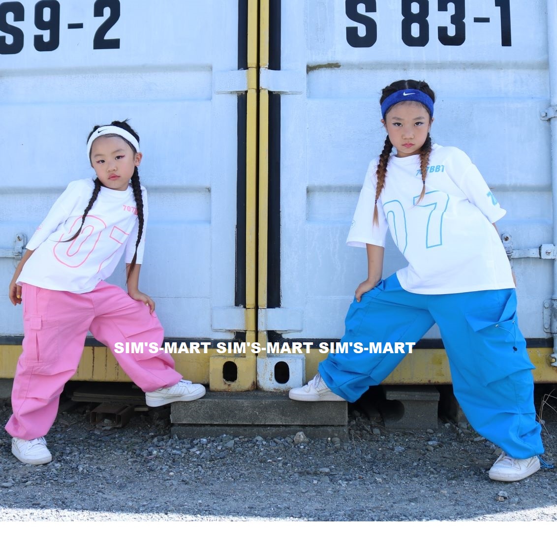ヒップホップ 衣装 キッズダンス衣装 セットアップ 韓国 子供ダンス服 黄緑 ダンスウェア 派手 水色 レッスン着 白ピンク 