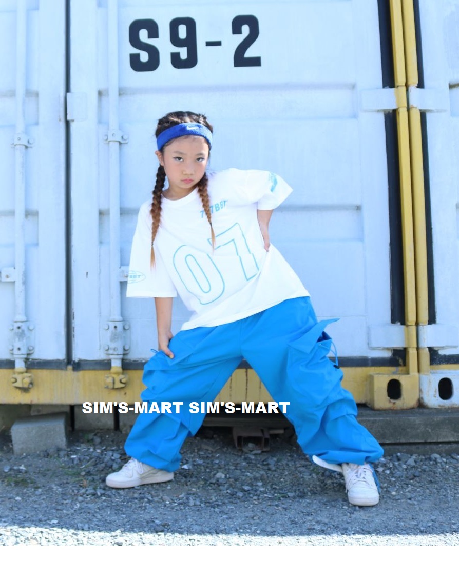 ヒップホップ 衣装 キッズダンス衣装 セットアップ 韓国 子供ダンス服 黄緑 ダンスウェア 派手 水色 レッスン着 白ピンク 