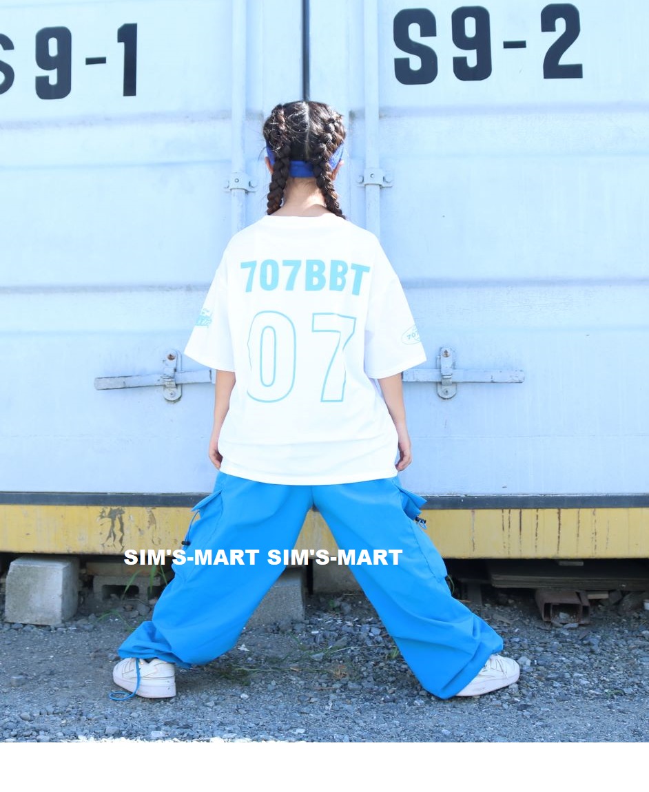ヒップホップ 衣装 キッズダンス衣装 セットアップ 韓国 子供ダンス服 黄緑 ダンスウェア 派手 水色 レッスン着 白ピンク 