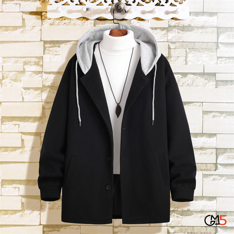 異素材 コート ジャケット Pコート メンズ レディース ジャケット 通勤 アウター 新作 秋服 ニットフード付き 通学 冬服 