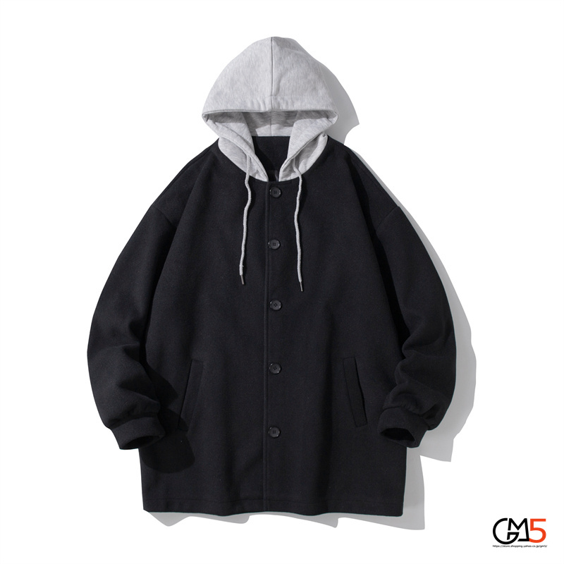 異素材 コート ジャケット Pコート メンズ レディース ジャケット 通勤 アウター 新作 秋服 ニットフード付き 通学 冬服 